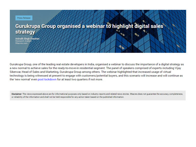 Gurukrupa Group Webinar To Highlight Digital Sales Strategy